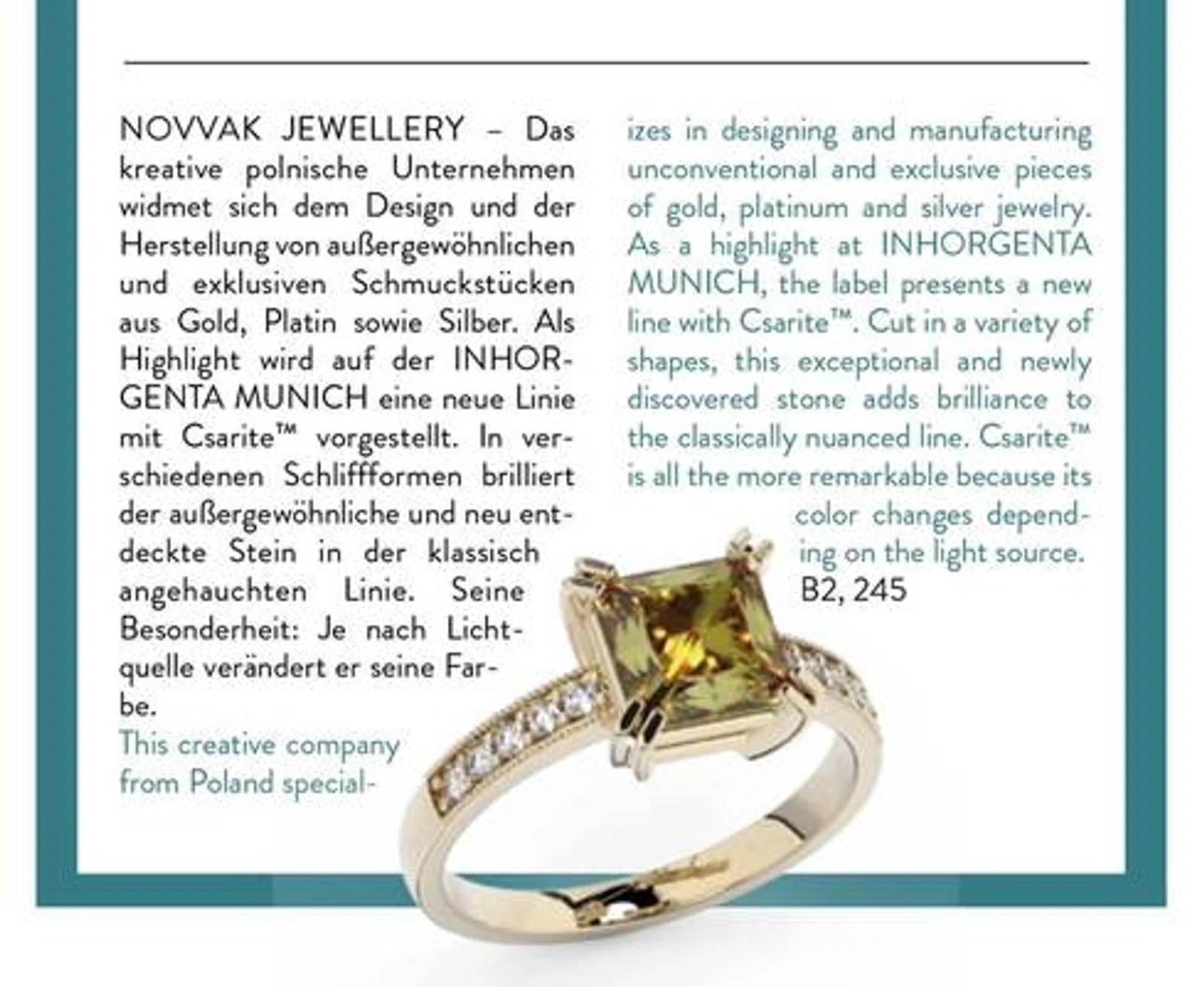 Novvak Jewellery - Inhorgenta 2015 Daily