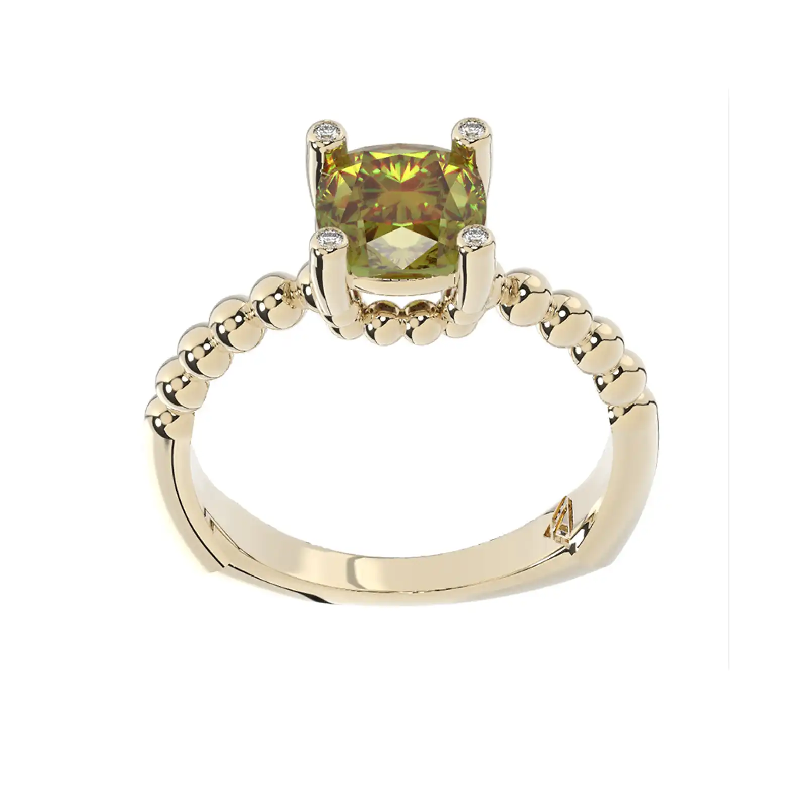 Thumbnail: Pierścionek - kolekcja Csarite z diamentami - cushion cut