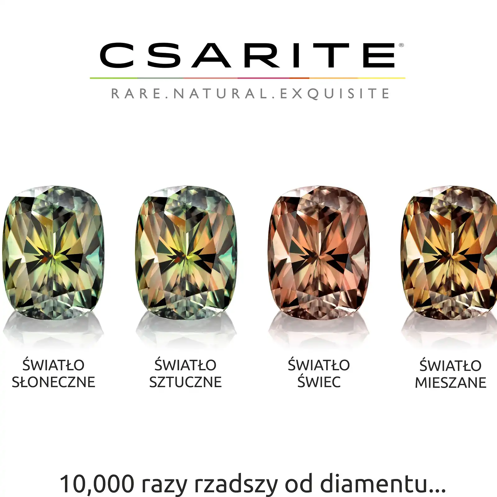 Thumbnail: Kolczyki - kolekcja Csarite z diamentami - princess cut