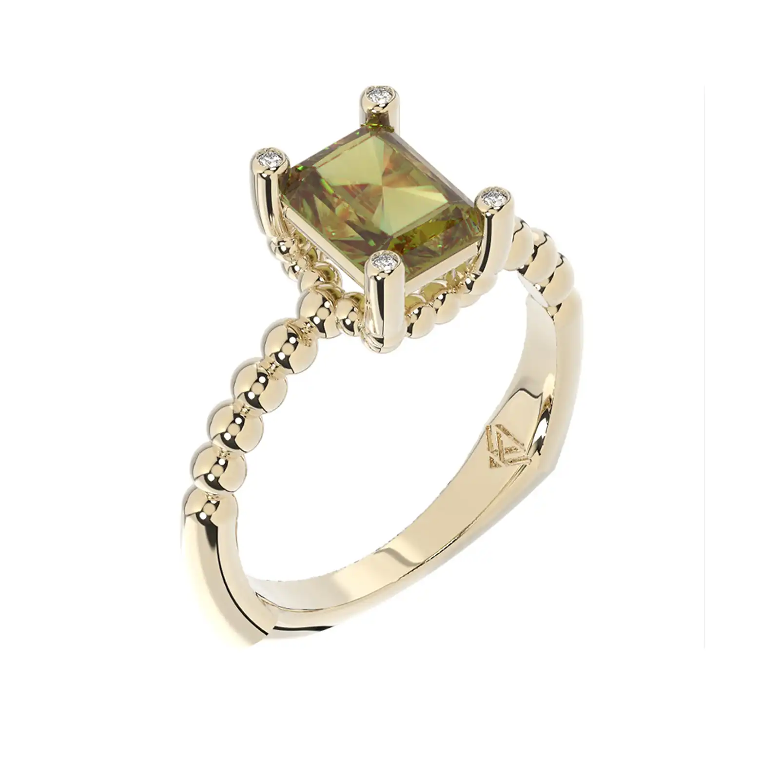 Thumbnail: Pierścionek - kolekcja Csarite z diamentami - antique cut