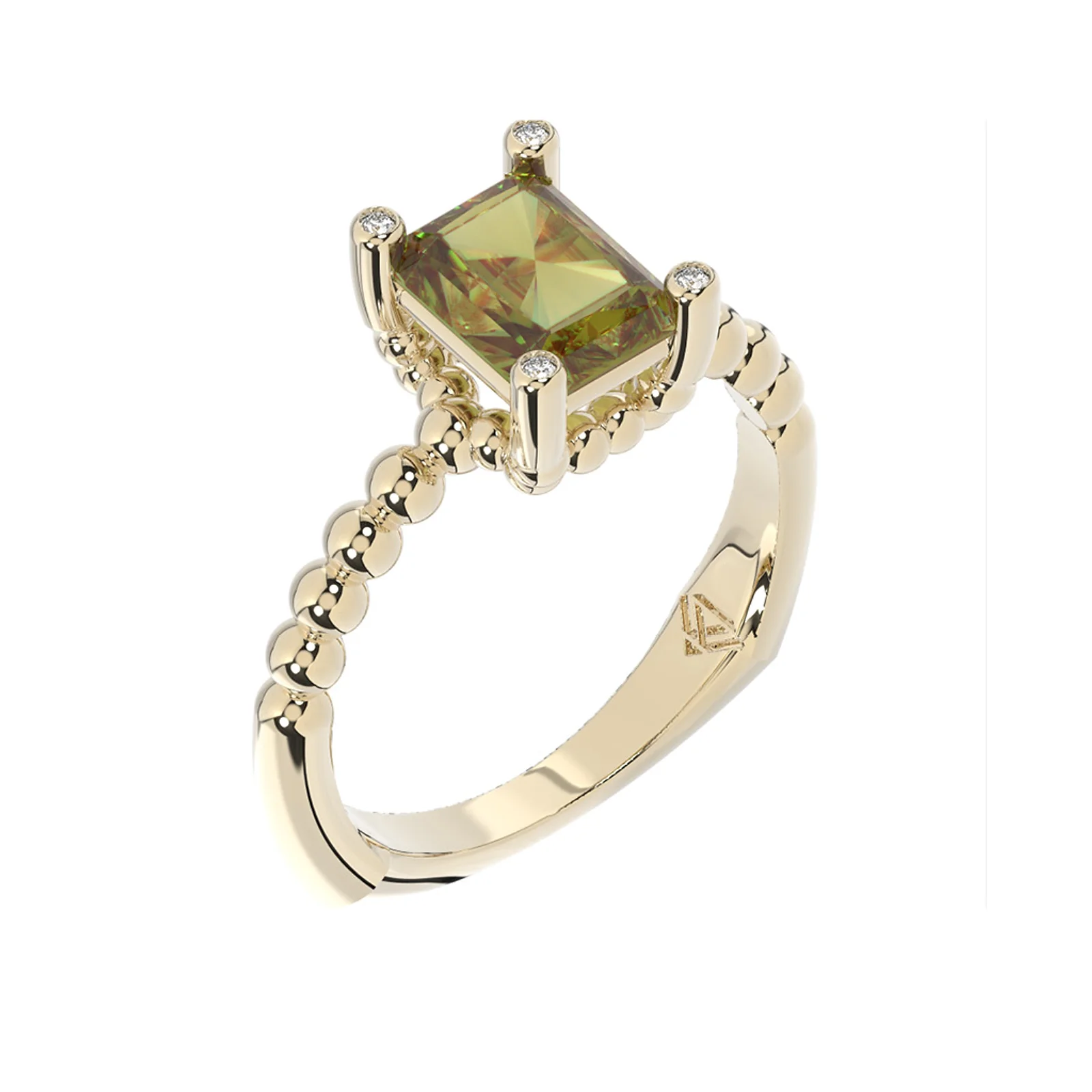 Pierścionek - kolekcja Csarite z diamentami - antique cut