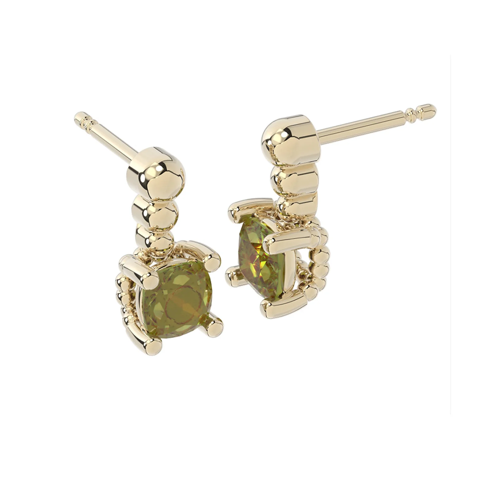 Kolczyki - kolekcja Csarite z diamentami - cushion cut