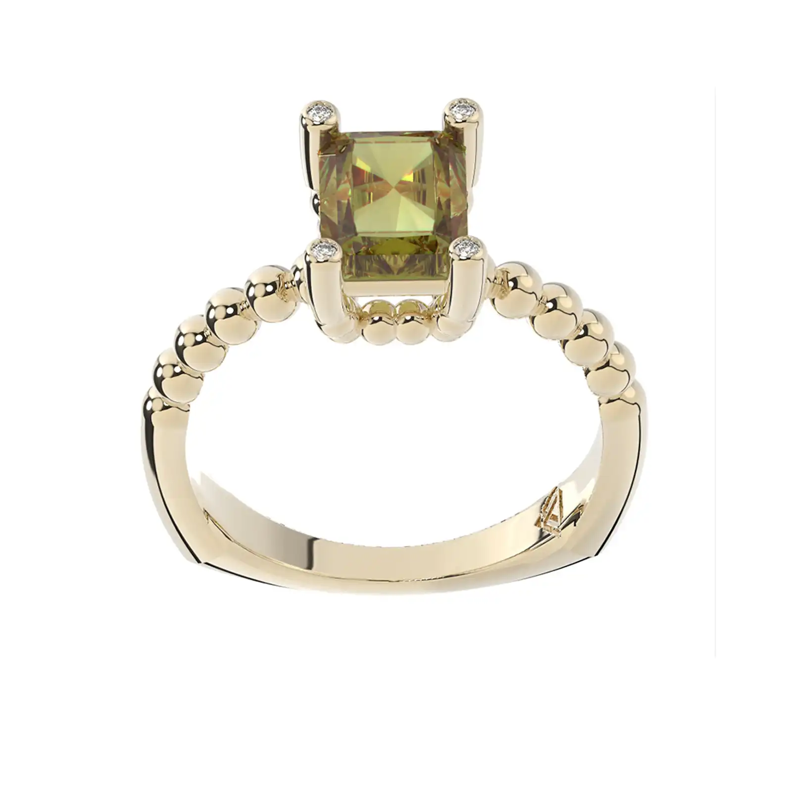 Thumbnail: Pierścionek - kolekcja Csarite z diamentami - antique cut