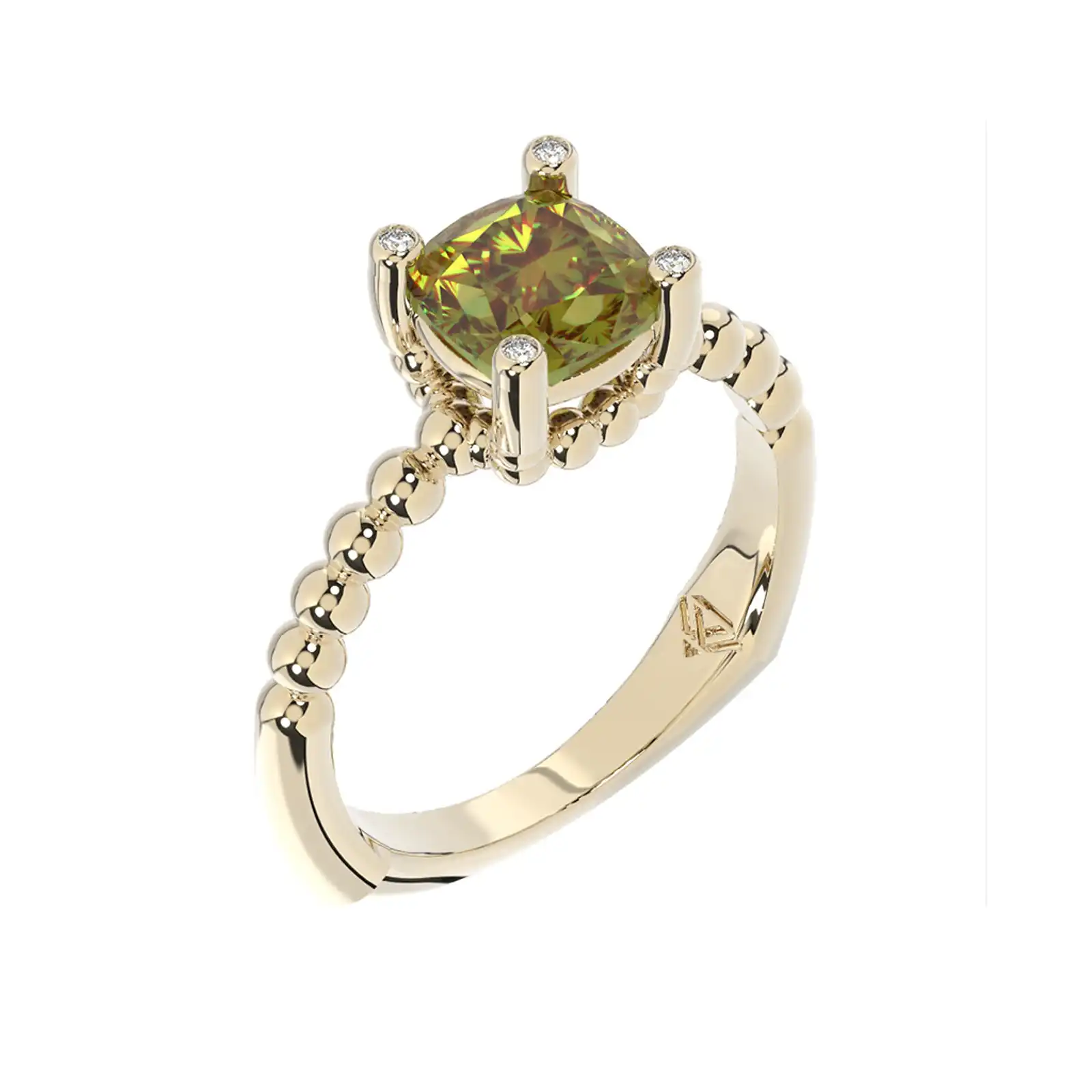 Thumbnail: Pierścionek - kolekcja Csarite z diamentami - cushion cut