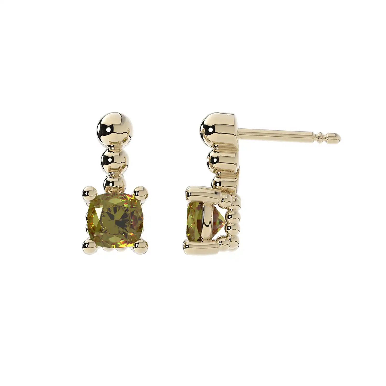 Thumbnail: Kolczyki - kolekcja Csarite z diamentami - cushion cut